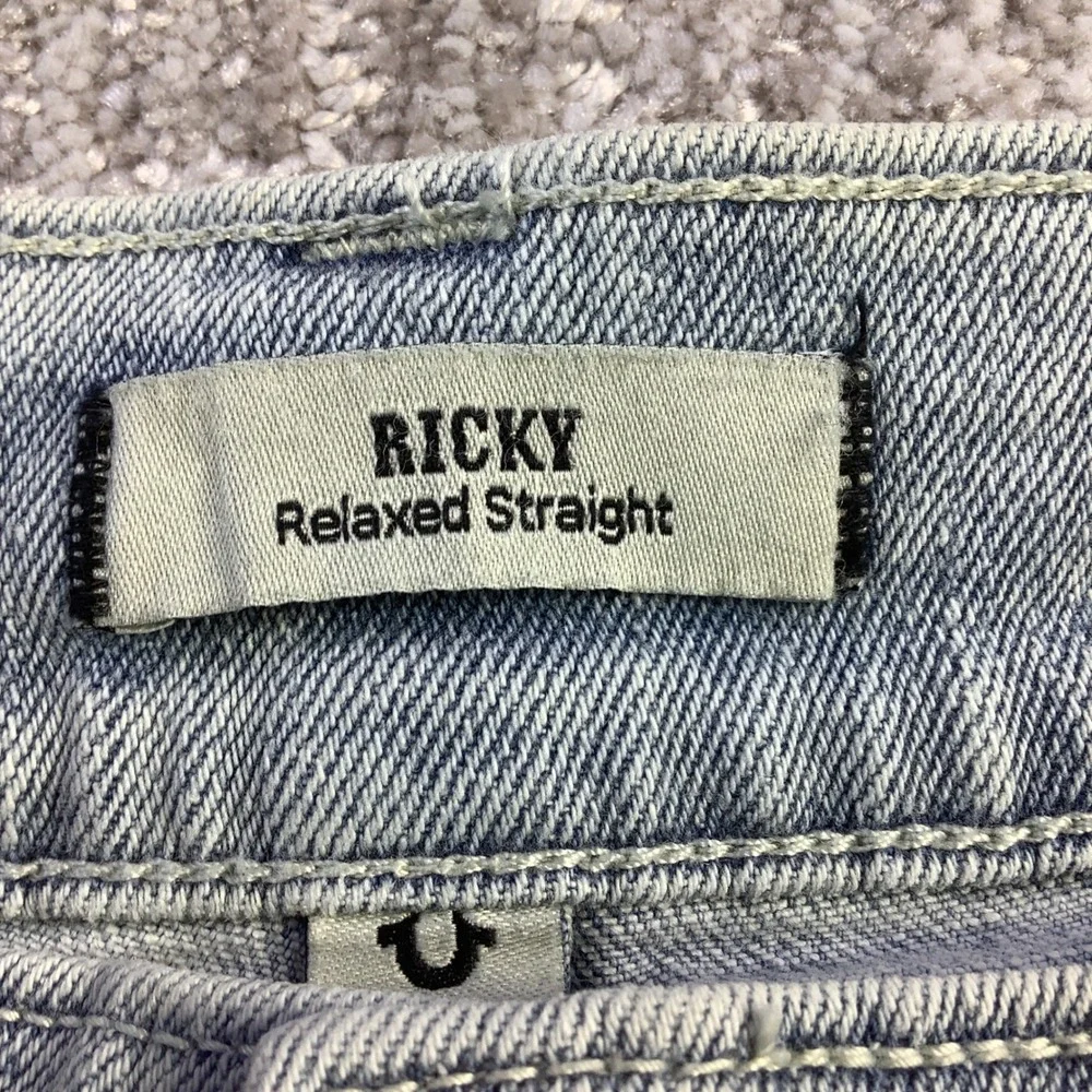 True Religion Ricky Relaxed Straight Jeans Size 36 x 34 (Actual 38 x 34 NWT)